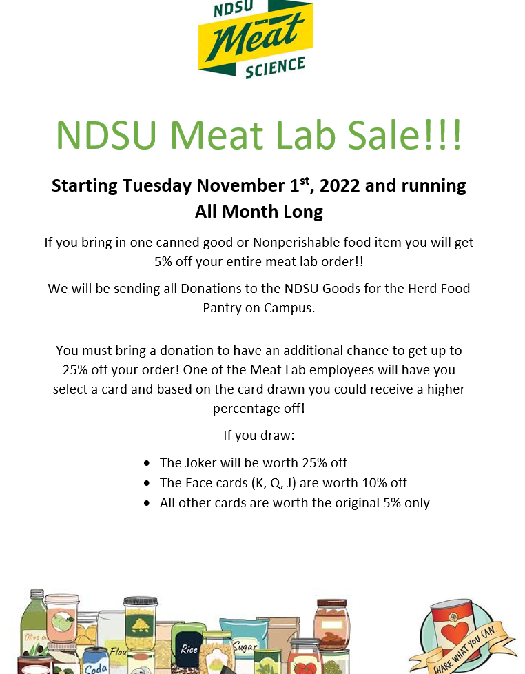 Academics Animal Sciences NDSU Meat Lab NDSU Agriculture and Extension